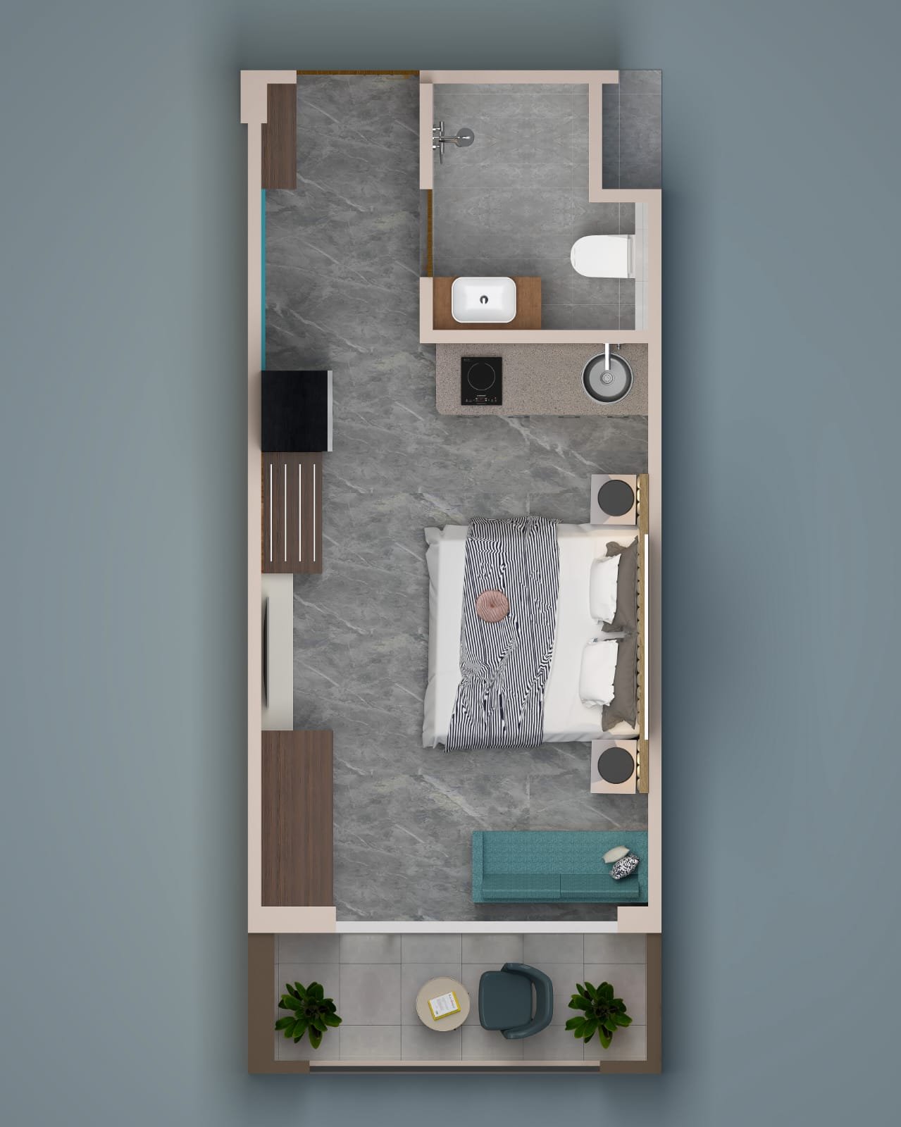 Shri Sadhna Dham studio floor plan